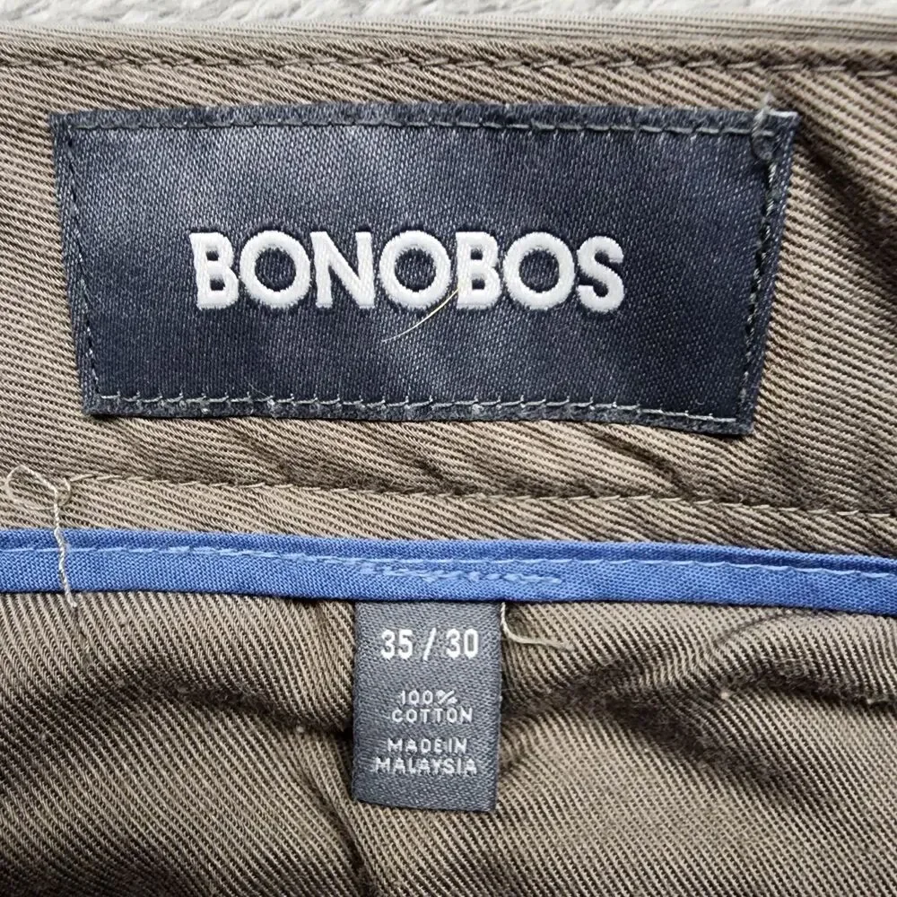 Bonobos Men’s Friday Pants Size 35x30 Gray Slim Fit Chino Style 100% Cotton